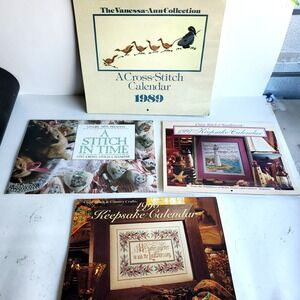 Vanessa Aunt Collection Vintage Calendar 1989 wtih Patterns misc lot of 4